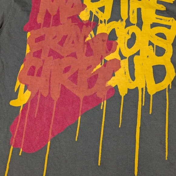 Vtg Y2K Marithe Francois Girbaud Mens 3XL Graffiti Spell Out Green Shirt Distrd - Picture 7 of 16